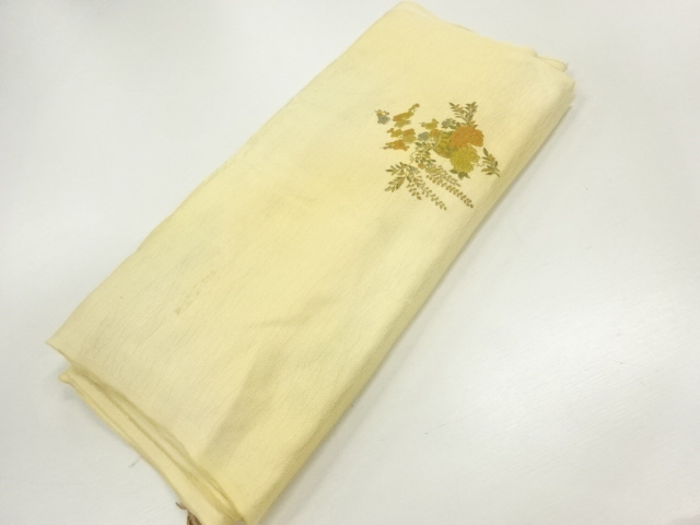 アンティーク　花籠模様着物洗い張り